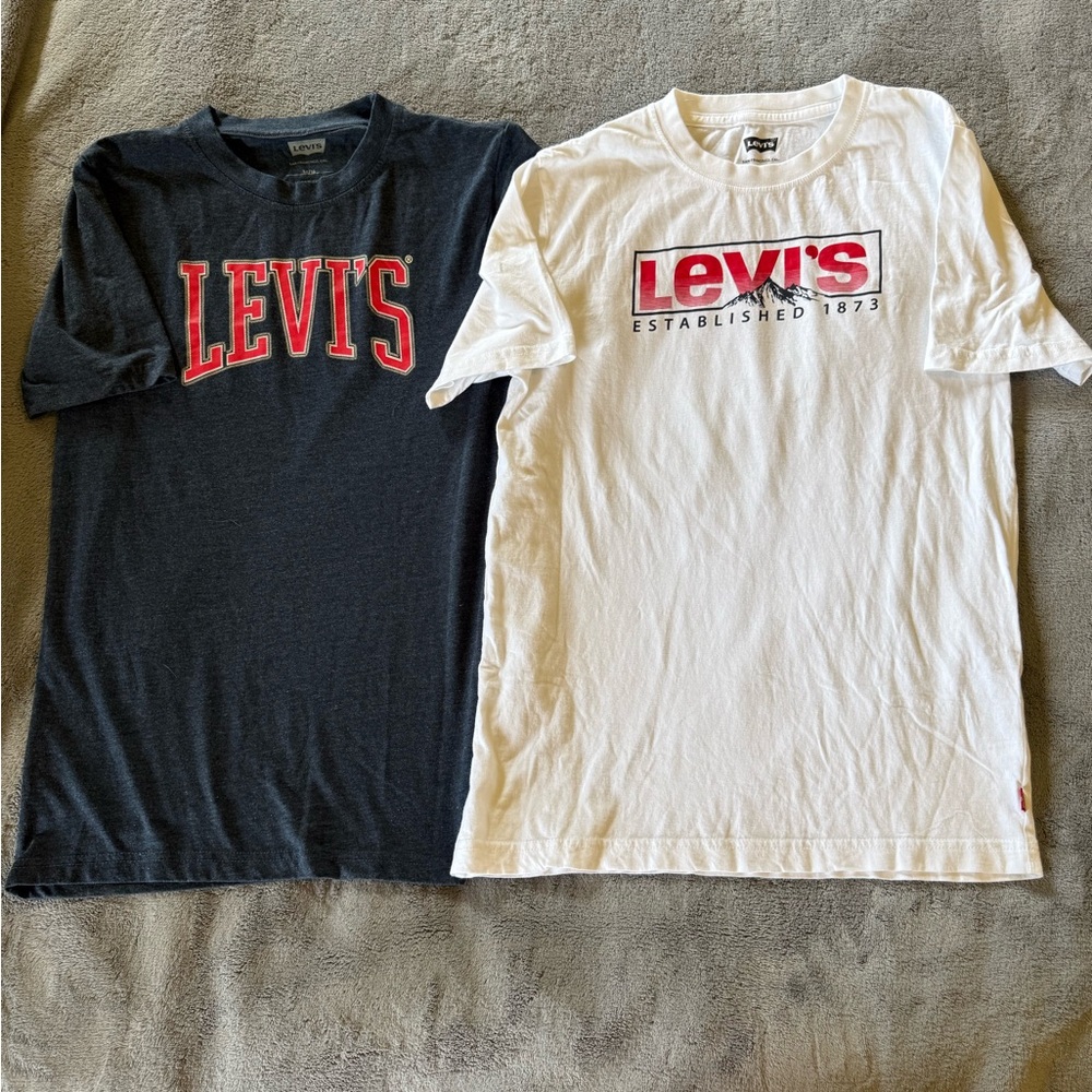 Set of 2 - Boys Size 14/16 Levi's Graphic Logo T-Shirts